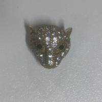 Cubic Zirconia Micro Pave Brass Beads, Leopard, plated, micro pave cubic zirconia 