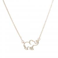 Stainless Steel Jewelry Necklace, Elephant, fashion jewelry & for woman & hollow 