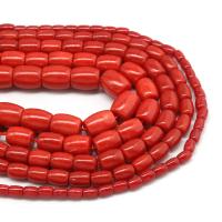 Natural Red Agate Beads, Column, polished, DIY red 