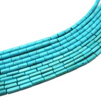 Perles en Turquoise synthétiques, pilier, DIY & normes différentes pour le choix, bleu, Vendu par brin