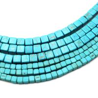 Synthetic Turquoise Beads,  Square, DIY blue 