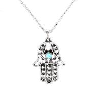 Turquoise Zinc Alloy Necklace, with turquoise, plated, fashion jewelry 
