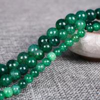 Natural Dragon Veins Agate Beads, Round, polished green Approx 15.4 Inch 