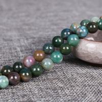 Natürliche Indian Achat Perlen, Indischer Achat, rund, poliert, verschiedene Größen vorhanden, Länge:ca. 15.4 ZollInch, verkauft von Strang