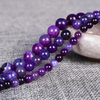 Natural Dragon Veins Agate Beads, Round, polished purple Approx 15.4 Inch 