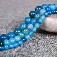 Natural Dragon Veins Agate Beads, Round, polished blue Approx 15.4 Inch 