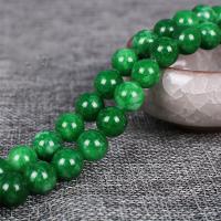 Kosmochromite Chalcedony Beads, Round, polished deep green Approx 15.4 Inch 