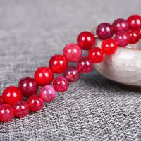Natural Dragon Veins Agate Beads, Round, polished red Approx 15.4 Inch 