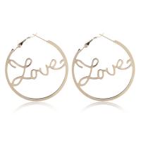 Zinc Alloy Hoop Earring, plated & for woman 