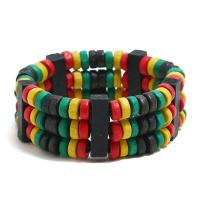 Wood Bracelets, Unisex, multi-colored .48 Inch 