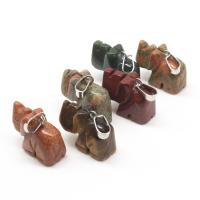 Gemstone Jewelry Pendant, Elephant, polished, DIY 24*18*10mm 