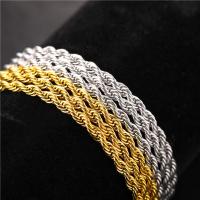 Brass Rope Chain, plated, DIY 600mm 