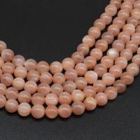 Natural Moonstone Beads, Orange Moonstone, Round, polished, DIY orange 