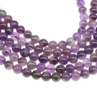 Natural Amethyst Beads, Round, polished, DIY purple 