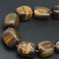 Tiger Eye Necklace, irregular, polished, fashion jewelry & for woman, brown, 18*25-10*14mm 