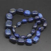 Natural Lapis Lazuli collar, Piedras preciosas, Irregular, pulido, Joyería & diferentes materiales para la opción & para mujer, más colores para la opción, 18x25-10x14mm, Vendido por Sarta