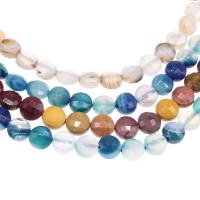 Agate Necklace, Flat Round, polished, fashion jewelry & for woman 