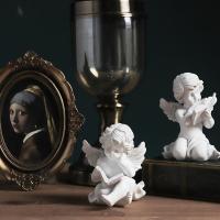 Synthetic Resin Craft Decoration, Angel, plated, durable & break proof white 