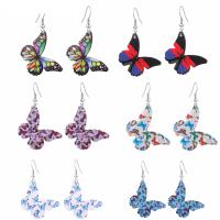 PU Leather Drop Earring, plated, fashion jewelry & for woman 