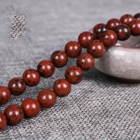 Бусины из камня махагон-обсидиан, коричневато-красный обсоди, Круглая, полированный, разный размер для выбора, длина:Приблизительно 15.7 дюймовый, продается Strand