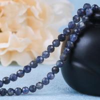Iolite Beads, Round, polished & faceted Approx 15.7 Inch 