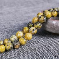 Grass Yellow Turquoise Beads, Round, polished Approx 15.4 Inch 