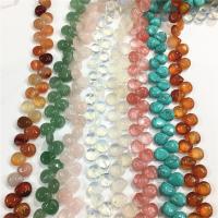 Mixed Gemstone Beads, Natural Stone, Teardrop, polished Approx 1.5mm Approx 15.7 Inch, Approx 