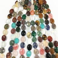 Mixed Gemstone Beads, Natural Stone, Flat Oval, polished & faceted Approx 1.5mm, Approx 