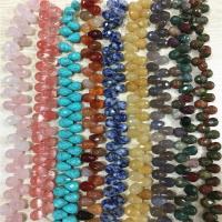 Mixed Gemstone Beads, Natural Stone, Teardrop, polished & faceted Approx 1.5mm, Approx 