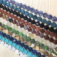 Mixed Gemstone Beads, Natural Stone, Flat Round, polished Approx 1.5mm, Approx 