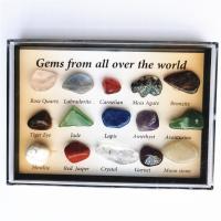 Natural Stone Minerals Specimen, irregular, polished, 12 pieces, mixed colors 