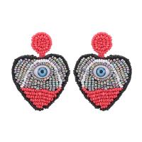 Glass Seed Beads Earring, Seedbead, with Zinc Alloy, for woman 