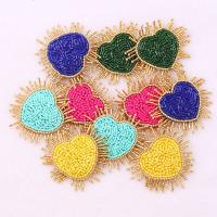 Glass Seed Beads Earring, Zinc Alloy, with Seedbead, for woman 