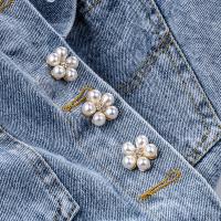 Bijoux broche en Zinc alliage , alliage de zinc, avec perle de plastique, fleur, Portable & bijoux de mode, blanc, Vendu par PC