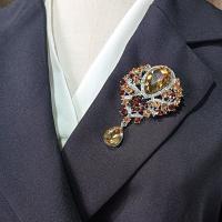 Bijoux broche en Zinc alliage , alliage de zinc, avec cristal & strass, Portable & bijoux de mode, plus de couleurs à choisir, Vendu par PC