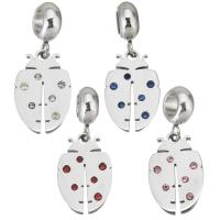 Stainless Steel European Pendants, 316 Stainless Steel, plated & DIY 4*11*8mm    11*17*1.5mm Approx 4.5mmmm 