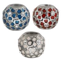 Edelstahl European Perlen, 316 L Edelstahl, rund, plattiert, DIY, keine, 10*9*10mm, Bohrung:ca. 4.5mm, verkauft von PC