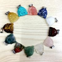 Gemstone Jewelry Pendant, Natural Stone, 12 pieces & Unisex 