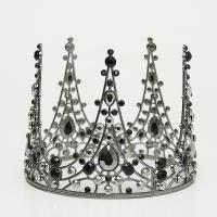 Zinc Alloy Tiaras, Crown, plated, with rhinestone & hollow 