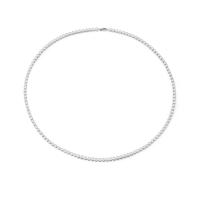 Titanium Steel Jewelry Necklace, plated & micro pave cubic zirconia & for woman Approx 23 Inch 