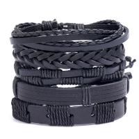 PU Leather Cord Bracelets, 5 pieces & fashion jewelry & Unisex, 6cm,17-18CM,8-9CM,13.5CM,9.7CM 