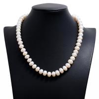 Natural Freshwater Pearl Necklace, with Zinc Alloy, for woman .5 Inch 