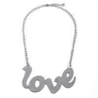 Zinc Alloy Necklace, silver color plated, for woman, 100mm .5 Inch 