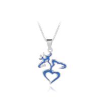 Zinc Alloy Necklace, fashion jewelry & Unisex, blue, 45+5CM 