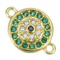 Cubic Zirconia Micro Pave Brass Connector, plated, fashion jewelry & DIY & for woman & with cubic zirconia Approx 1.5mm 