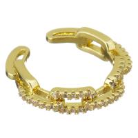 Brass Cuff Bangle, plated, fashion jewelry & DIY & for woman & with cubic zirconia, golden, 5mm 