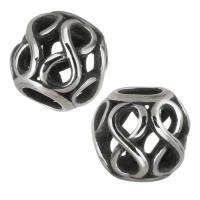 Stainless Steel Beads, 316 Stainless Steel, hollow & blacken Approx 4.5mm 