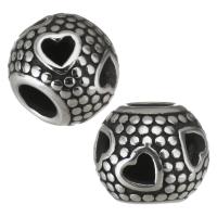 Stainless Steel Beads, 316 Stainless Steel, hollow & blacken Approx 4mm 