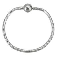 316 Stainless Steel European Bracelet Cord, Unisex & snake chain, original color, 3mm Approx 7 Inch 