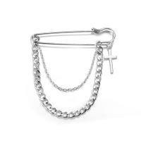 Collar Jewelry Brooch, Titanium Steel, plated, Unisex 
